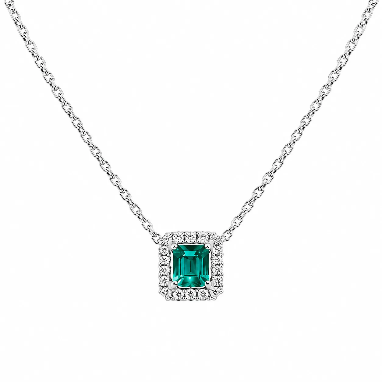 Gargantilha Esmeralda e Diamantes 