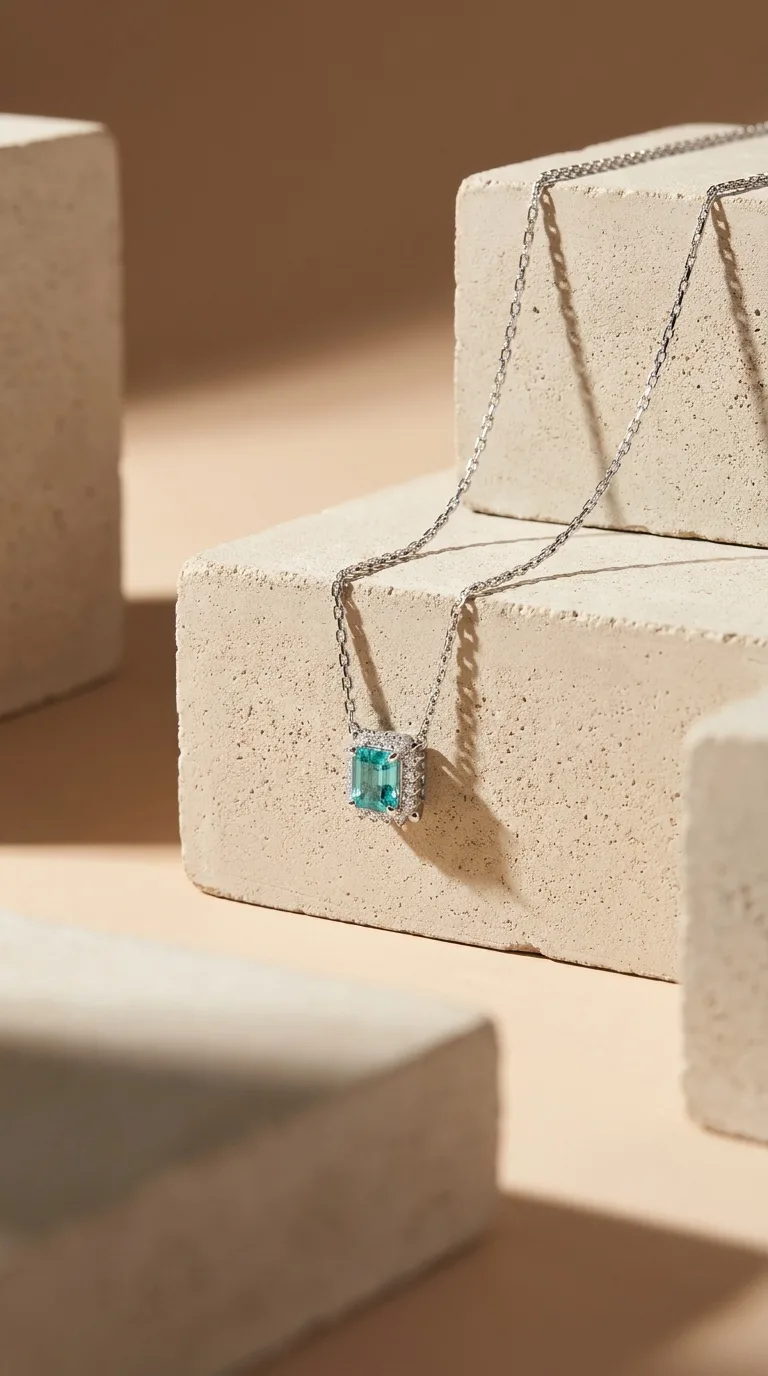 Gargantilha Esmeralda e Diamantes 