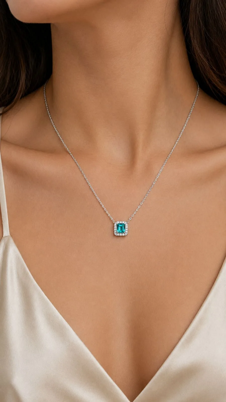 Gargantilha Esmeralda e Diamantes 